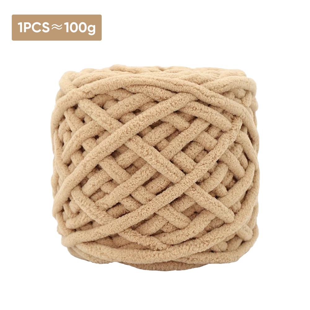 100g Thick Yarn Blanket Hand Knitted DIY Line, Soft Chenille Seat Pad Pet Nest Thread, Icelandic Scarf Hat Rod Needle Patchwork