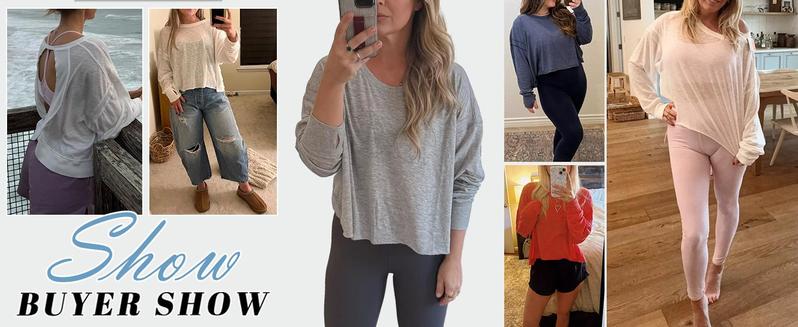 JovenPara Womens Open Back Workout Top Long Sleeve Athletic Shirts Casual Crop Running Tee Y2k Yoga