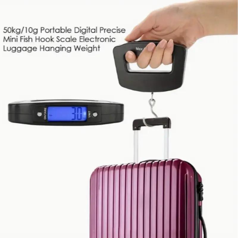 Portable Electronic Luggage Scale with Backlit Display, Visibility, Travel Weighing Tool for Suitcases, Accurate Measurement for Airline Compliance