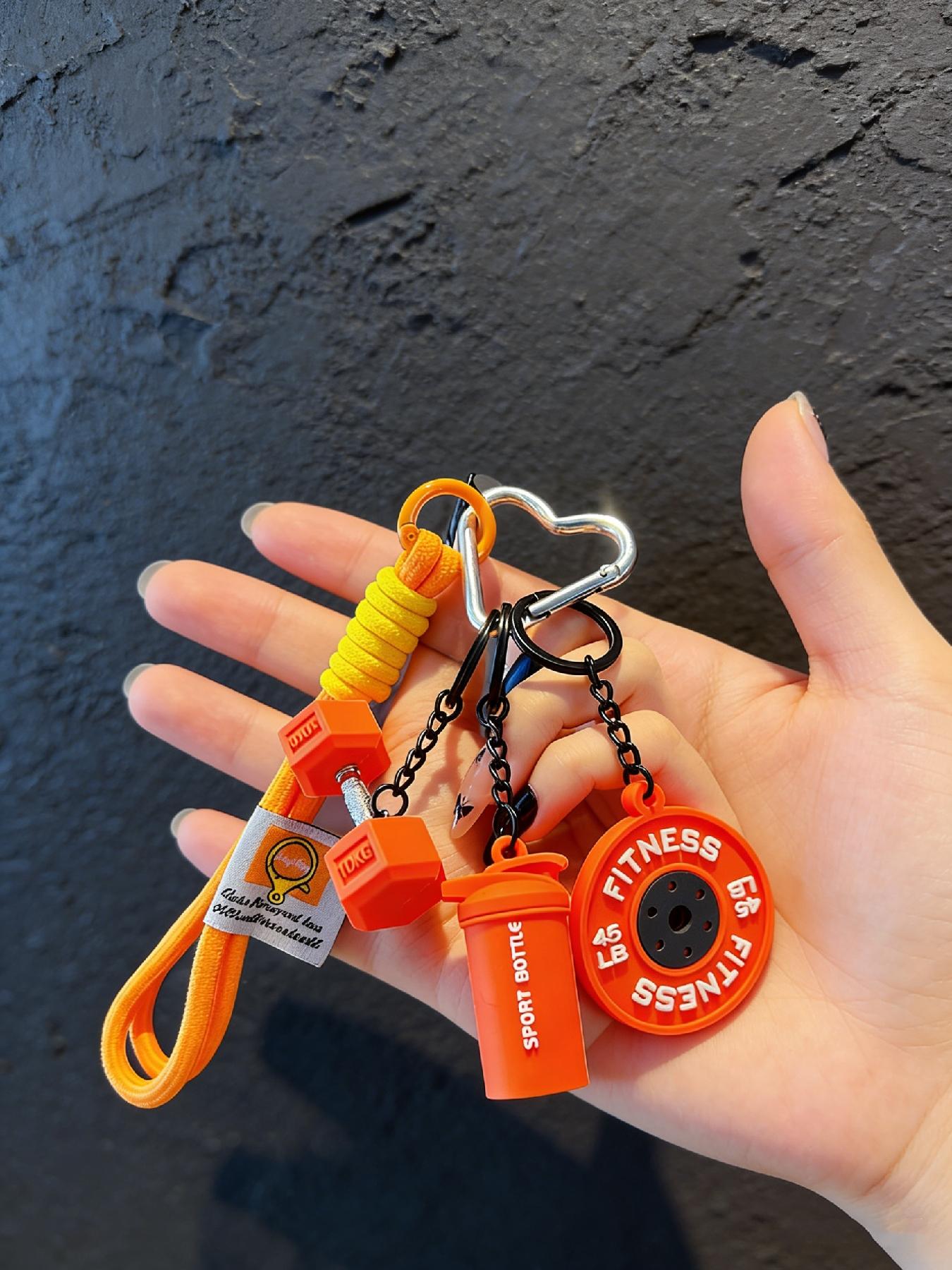 Creative Versatile Barbell Letter Decorative Hanging Piece for Bags Keys, Stylish Accessory for Everyday Use, Perfect Gift Idea