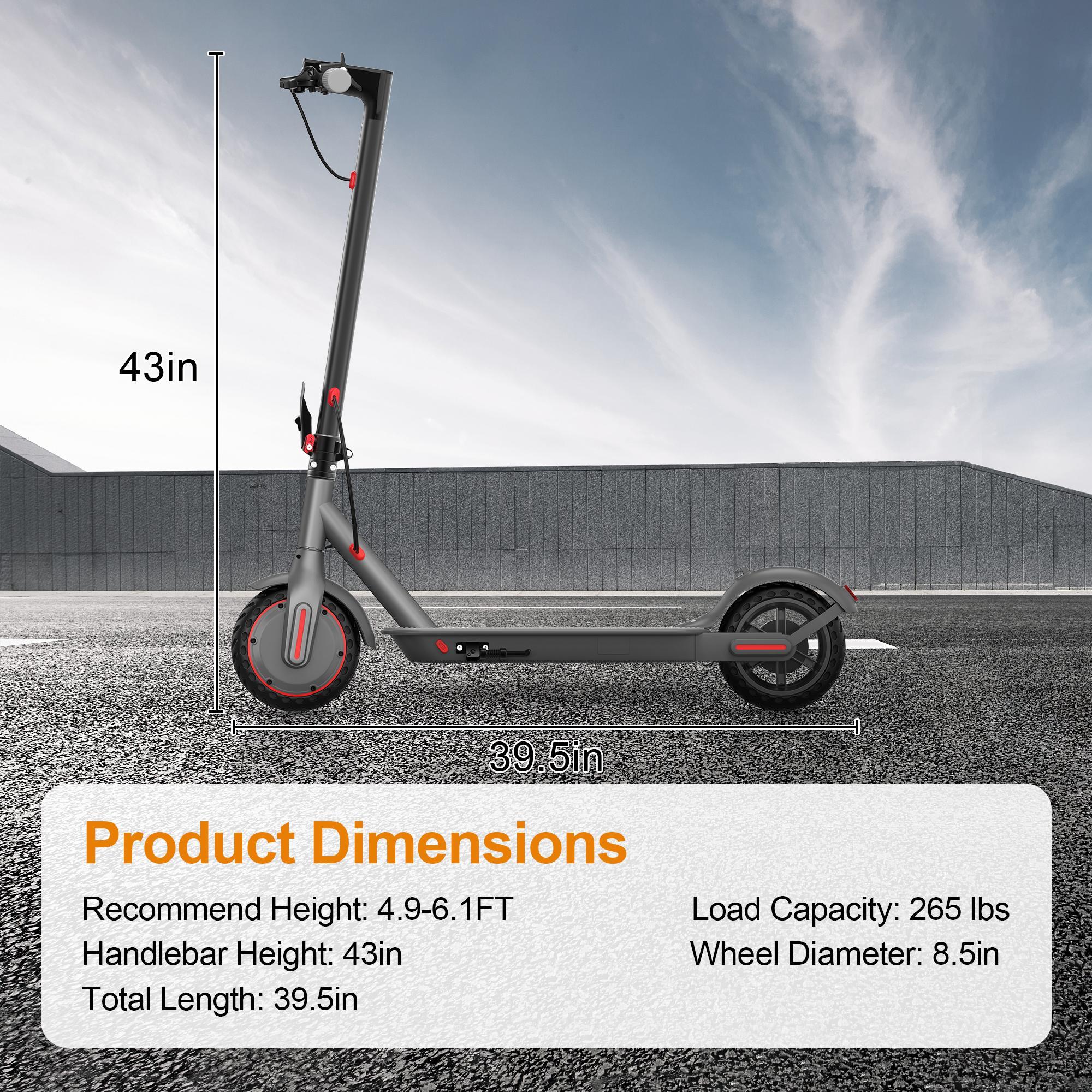 Electric Scooter -19 MPH Max Speed, 8.5''Honeycomb Solid Tires, 350W Motor, 12 Miles Range,Adjustable Speed Foldable Commuter Scooter with Dual Braking System &App Control School Scooters
