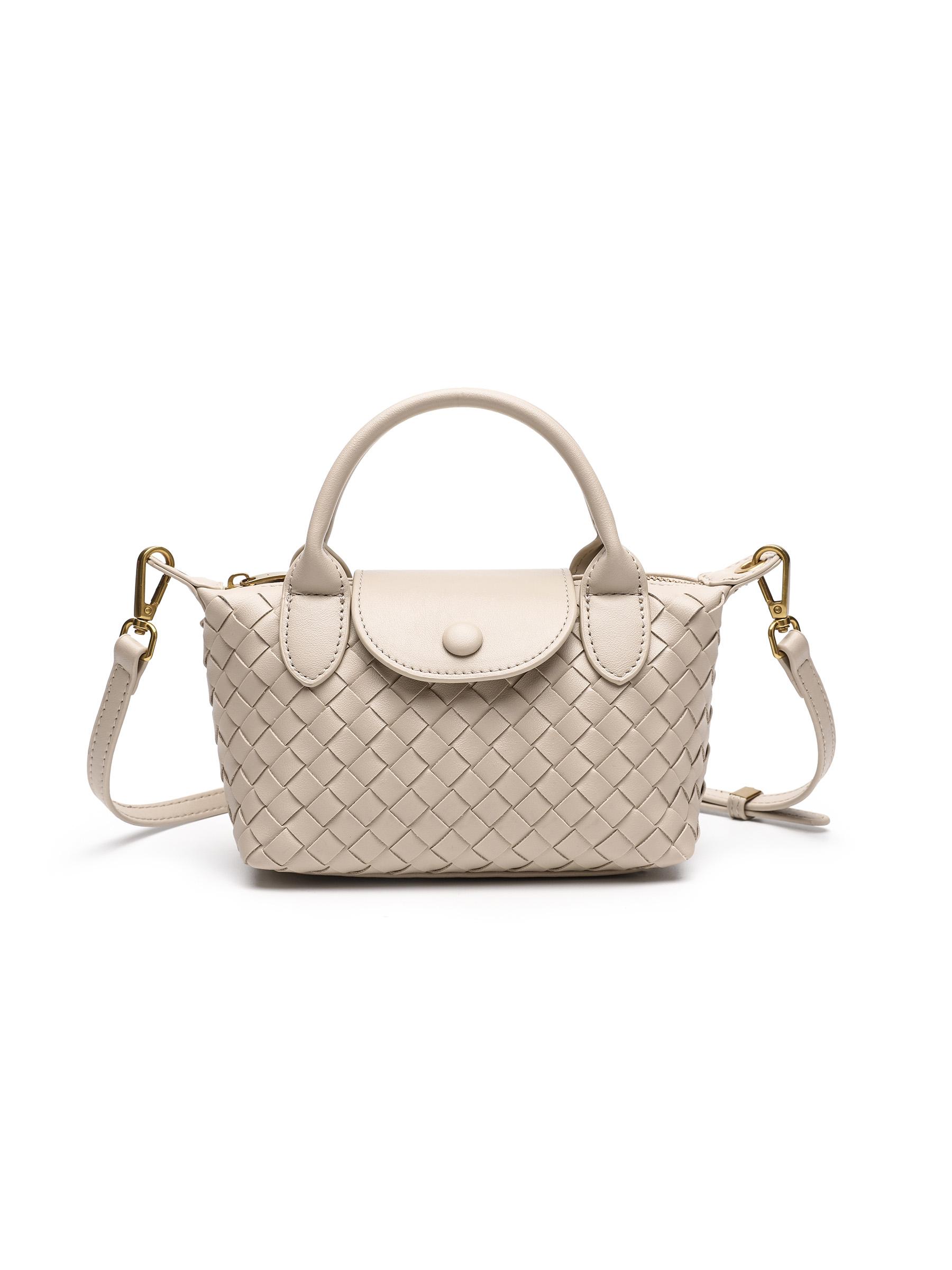 New Fashion Handmade Woven Crossbody Bag, Mini Versatile Shoulder Bag, Vintage Buckle, Perfect for Shopping and Dates