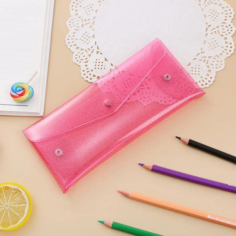 Sparkling pink pencil case