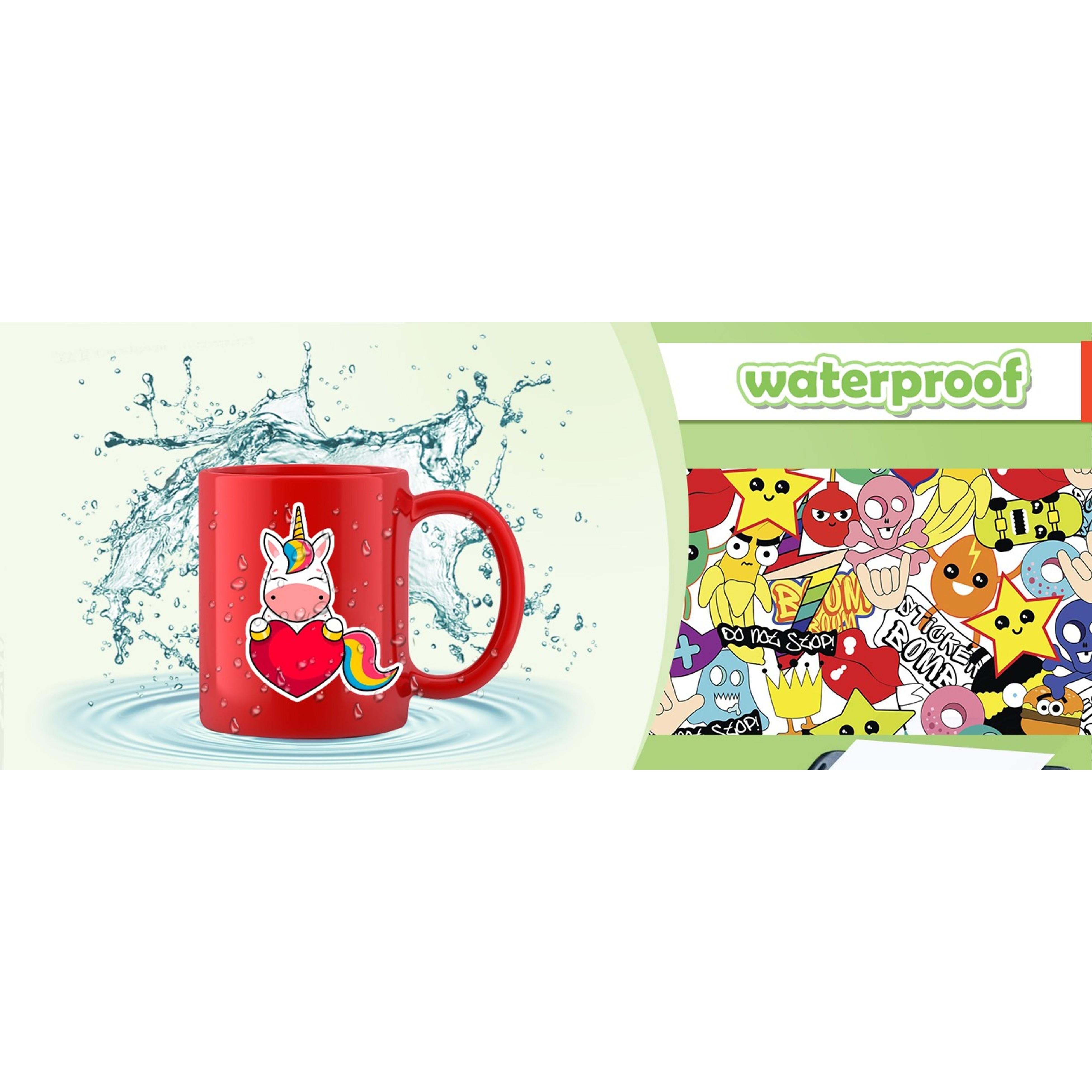 Glossy Printable Vinyl Sticker Paper for Inkjet Printer - 21 Sheets