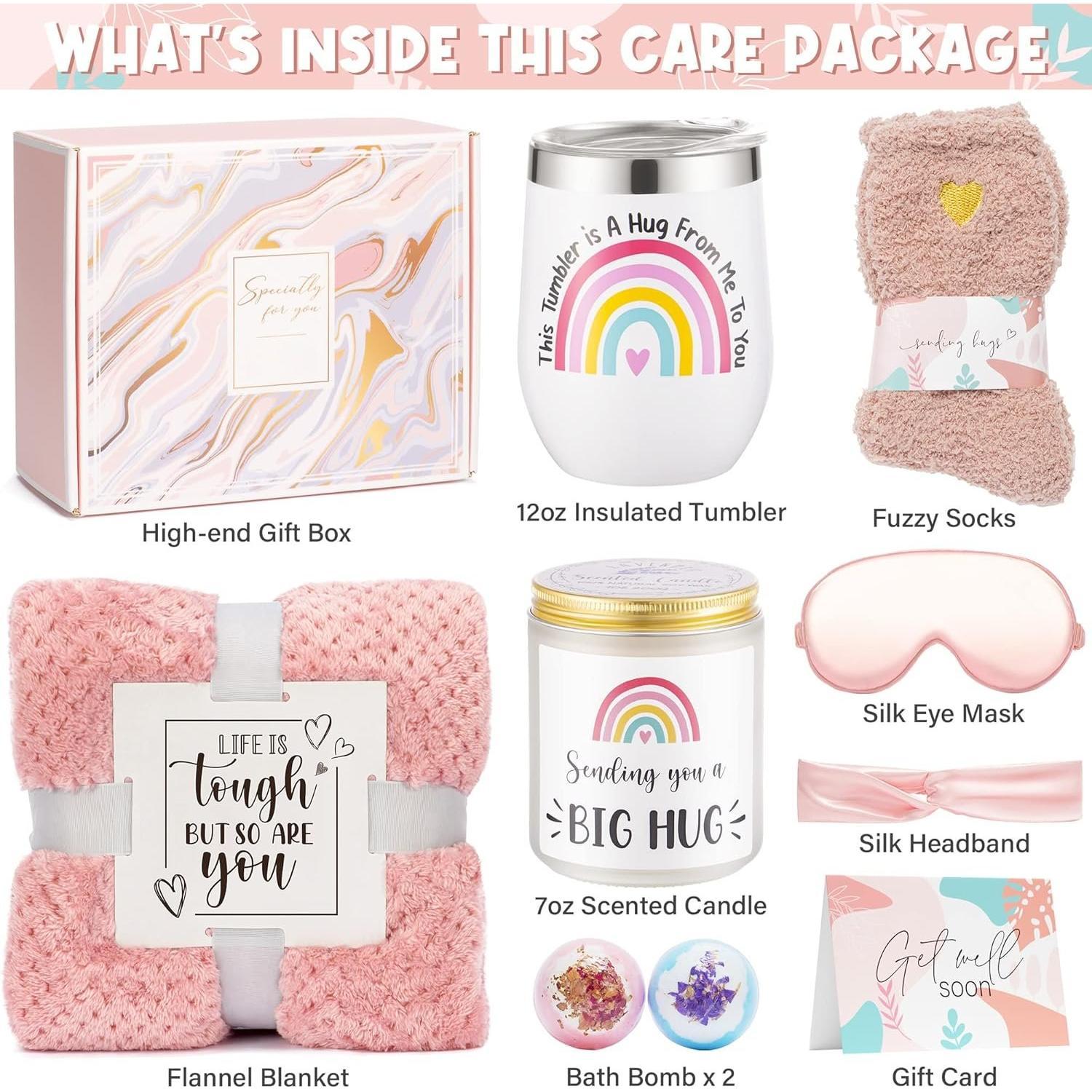 Get Well Soon Gifts for Women, Inspirational Birthday Gifts for Women, Self Care Package Get Well  Baskets for  After , Sympathy Thinking of you Gifts, Feel  Cancer Care Gifts