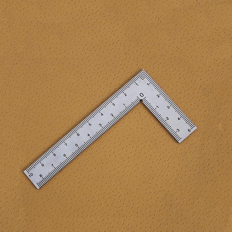 Stainless Steel L-shaped Ruler, Precision Straight Ruler, Double Sided Measuring Ruler, Hand Measuring Tool for DIY, Wallet Making