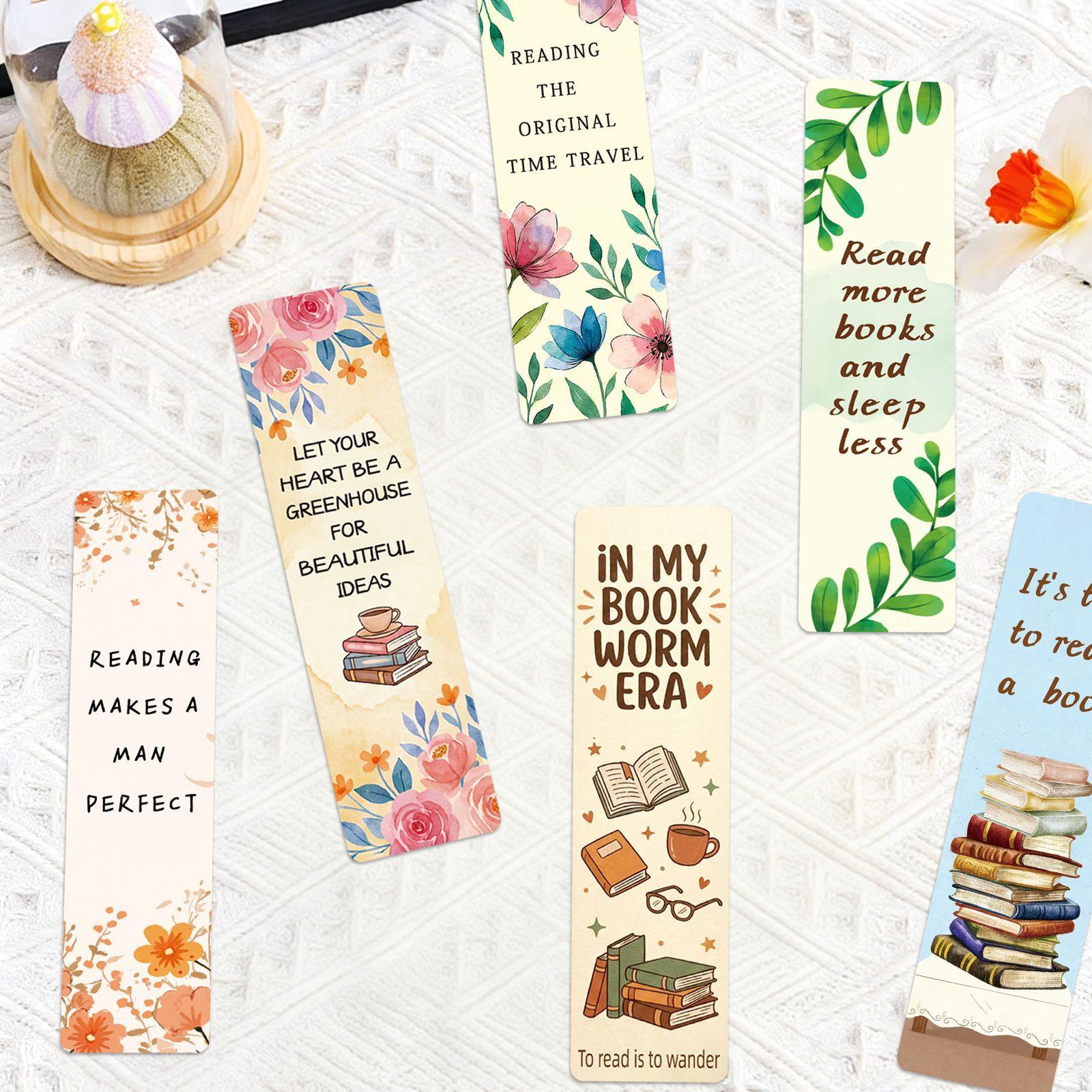 30pcs Reading-themed Office Bookmarks, Notebook Bookmarks, Non-repeating, Simple, Artistic, Creative Office Bookmarks, Notebook Bookmarks, Small Cards, Book Decoration Cards, Reading Annotation Cards