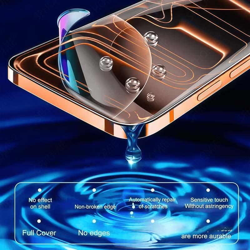 3 PCSScreen Protector Suitable For IPhone 17 Air 17 Pro 17 Pro Max,Suitable For IPhone 16e 16 16 Plus 16 PRO 16 PRO MAX 15 15 Plus 15 PRO 15 PRO MAX 14 14 Plus 14 PRO 14 PRO MAX Hydrogel Film Auto Repair Anti-Scratch Fingerprint Resistant Touch Sensitive