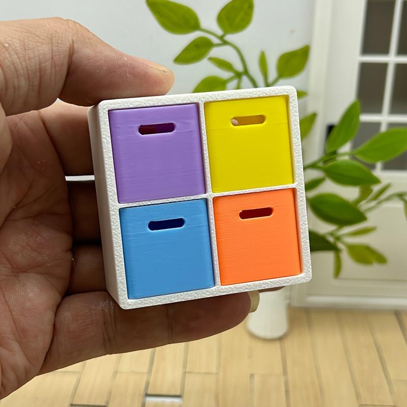 Miniature Dollhouse Cabinet with Four Shelves, Designed for Collectible Figurines. This Plastic Storage Unit Features Four Tiers And Is Suitable for Dollhouses, Providing Scale Furniture for Decorating Mini Rooms And Storing Miniature Items