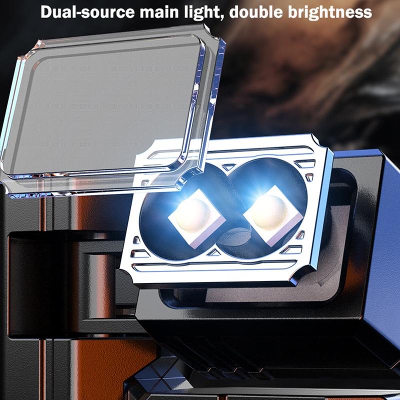 1PC EDC Multifunctional Flashlight, Small Powerful Keychain with Sidelight, High Lumens, USB-C Rechargeable, Multi-angle rotatable lamp head, 7 Mode, IPX5 Waterproof, for Hiking, Running, Outdoor, Emergency