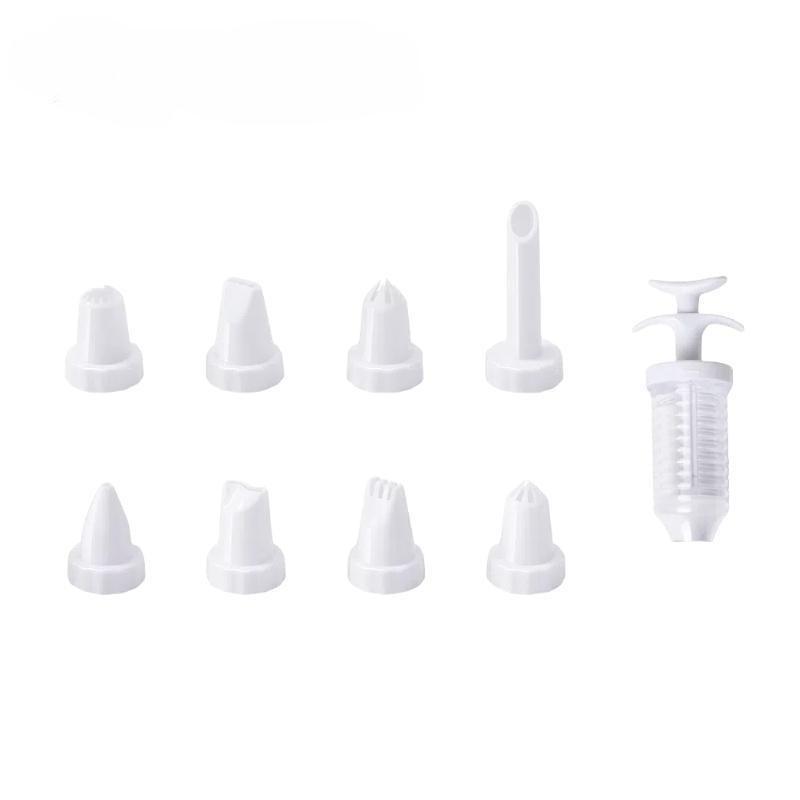 9 pcs Mini Cookie Gun Multi-function decorator Bean dissolving biscuit machine Cream gun Multi-style pressed cream Home baking set