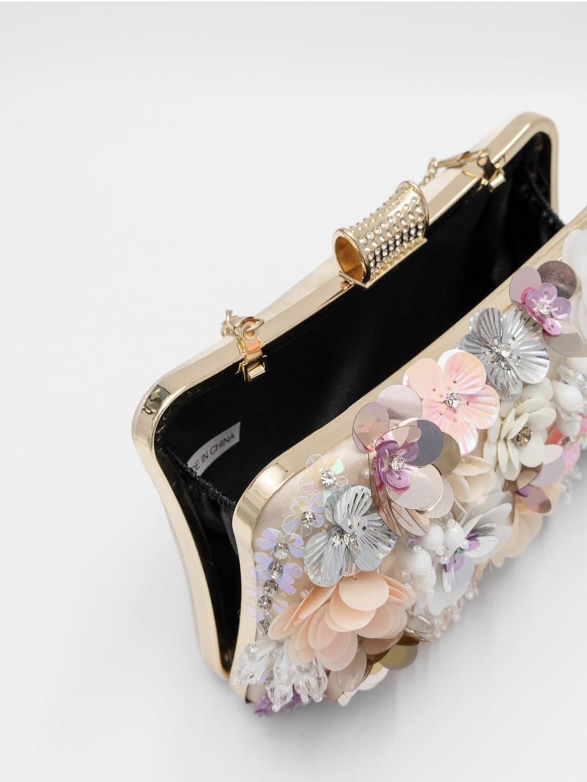 Handmade Beaded Embroidered Floral Clutch Bag, Woman Handbag,Elegant Evening Accessory, Christmas Eve Essentials,Christmas Gifts for Her,Luxury Party Purse, Women's New Year Gift, Valentine's Day Present，Graduation present.