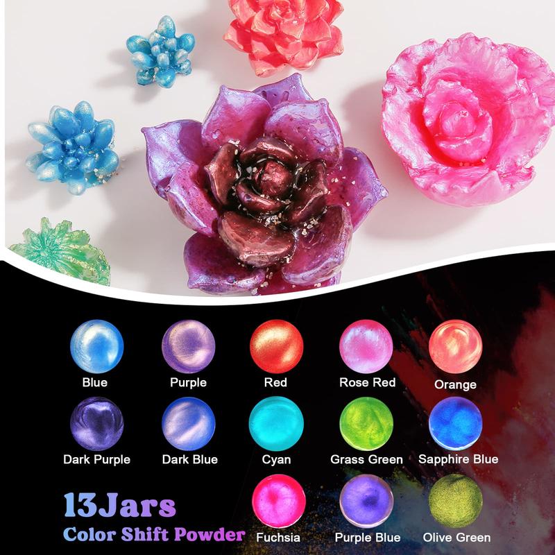 36/60 Colors Mica Powder, Mica Pigment Powder for Epoxy Resin/UV Resin, Natural Colorant Dye for Soap/Candle Making, Lip Gloss,Nail Polish, Slime and Bath Bomb Visit the LET'S RESIN Store