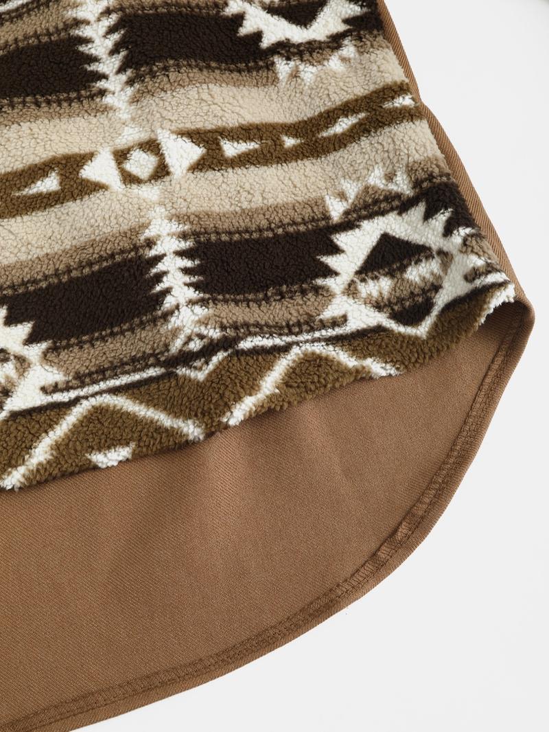 Autumn Winter New Fashion Women's Ethnic Style Plush Casual Coat Jackets, Woven Moderate Thick Fabric, Fitted Spring & Fall Outerwear