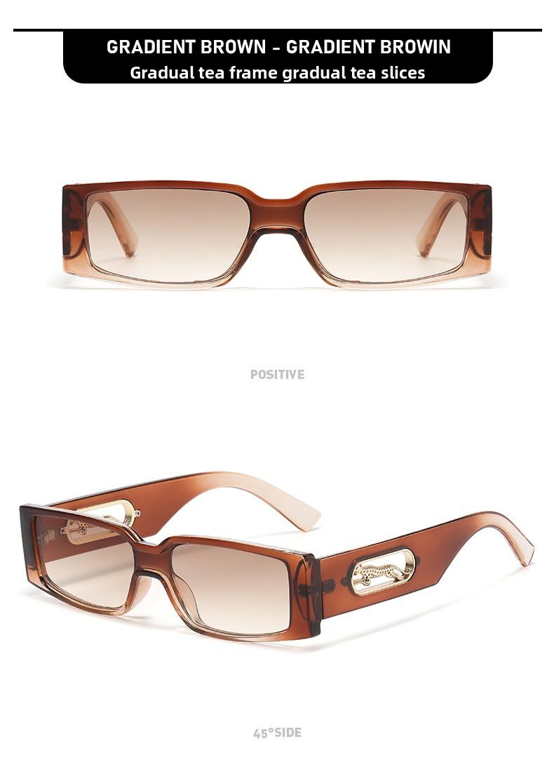 Women's Retro Rectangle Sunglasses - 2026 Slim Narrow Frame, Gradient UV400 Lenses, Y2K Trendy Streetwear Shades for Men