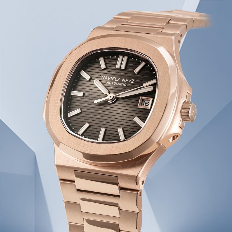 NAVIFLZ NFVZ High Quality Top Luxury Man Watch Sports Waterproof Luminous Date Men Wristwatch Square Dial Automatic Mechanical