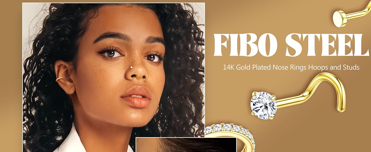 Hypoallergenic Stainless Steel Nose Rings Hoops, Rhinestone Design, Plain Pattern, 18g & 20g Sizes, Unisex Piercing Jewelry, 20pcs Set, Body Jewelry