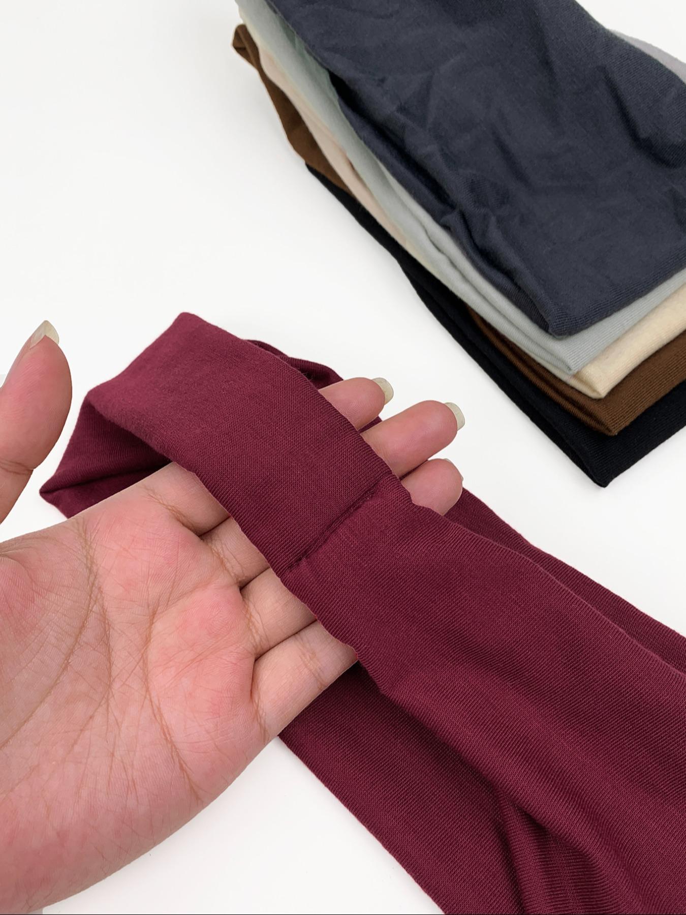 6pcs Solid Color Hair Band, Sweat Absorbing Elastic Hair Band for Men & Women, Sporty Headband for Running, Fitness, Sports Headband, Workout Headband