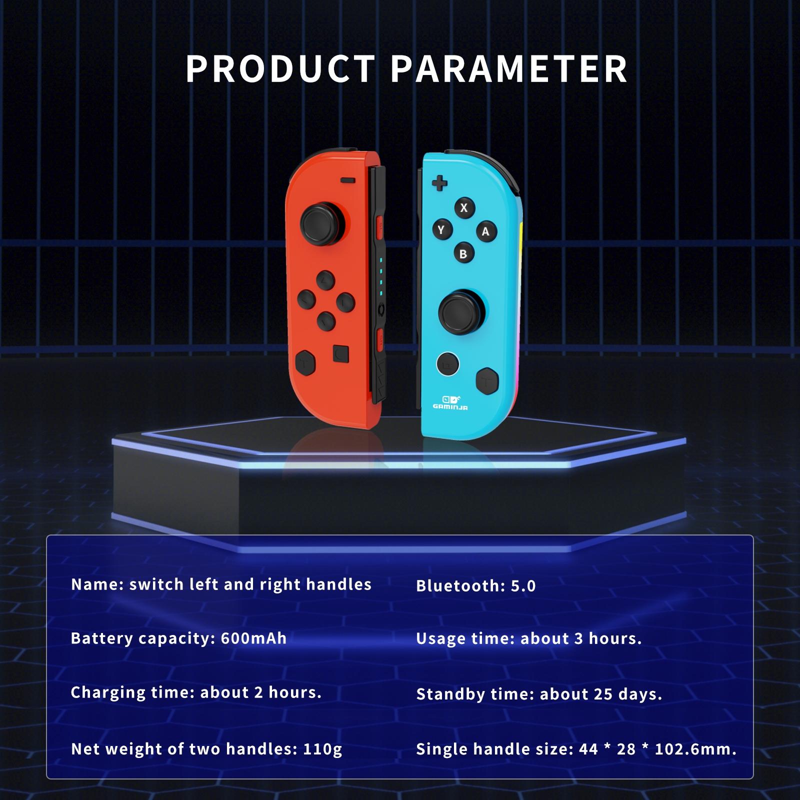 Gaminja Wireless Controller Adapter for Switch, Compatible with Nintendo Switch Joy-con with light, Laptop Video Dance Game Accessories Game Handle, Console Accessories