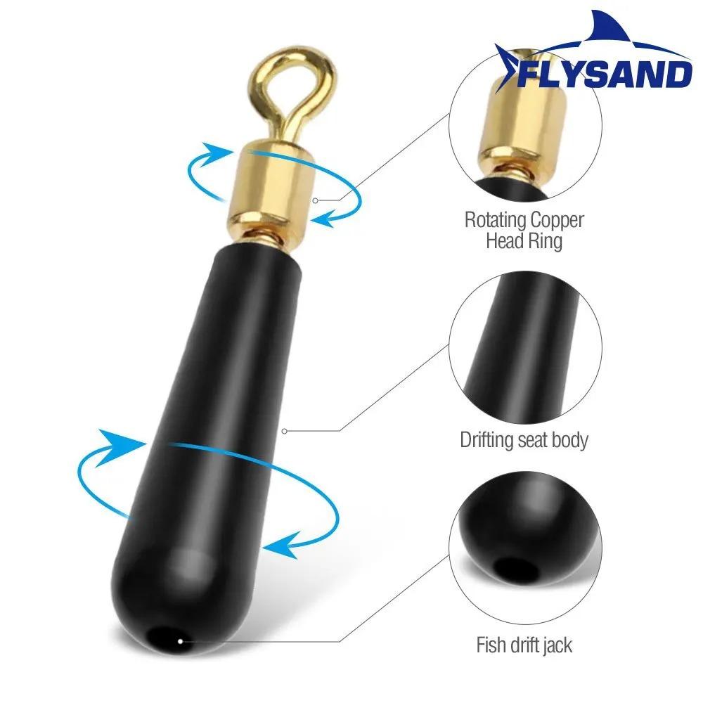 Anti-Tangle Nickel-Plated 360° Swivel Fishing Float Stops, High Elasticity Durable Bobber Seat, Compatible with LED Glow Floats for Deep Water Rock & Offshore Fishing, 10 or 50 Pack Options