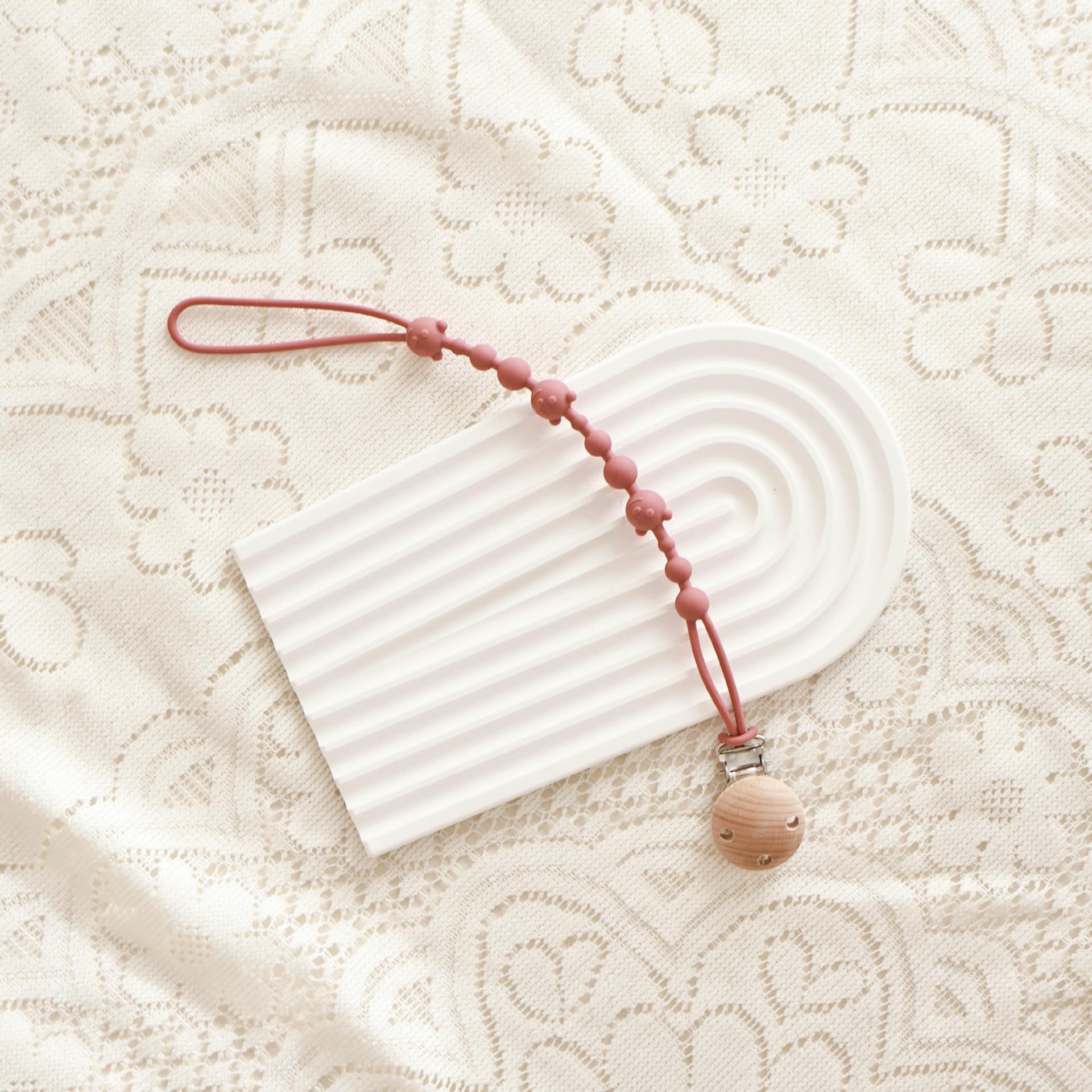 Baby Pacifier Chain, Anti-Drop Silicone Soother Strap, One-Piece Design, Comfortable Teething Relief, Safe & Durable Baby Accessory