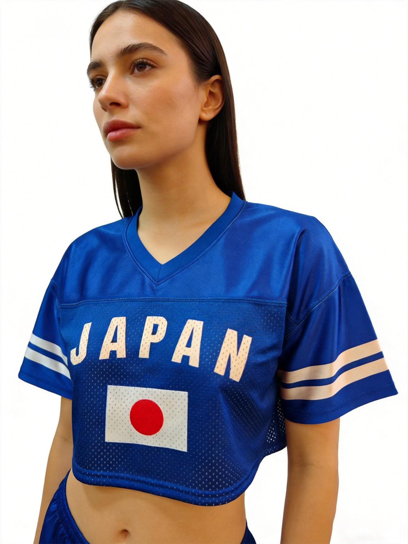 Women's Germany/Brazil/USA/Argentina/France/South Korea/South Africa/Netherlands/Mexico/Portugal/Japan/Uruguay/Spain/Italy/England Soccer Jersey | 2026 World Cup Country Crop Top | Football Fan Game Day Shirt