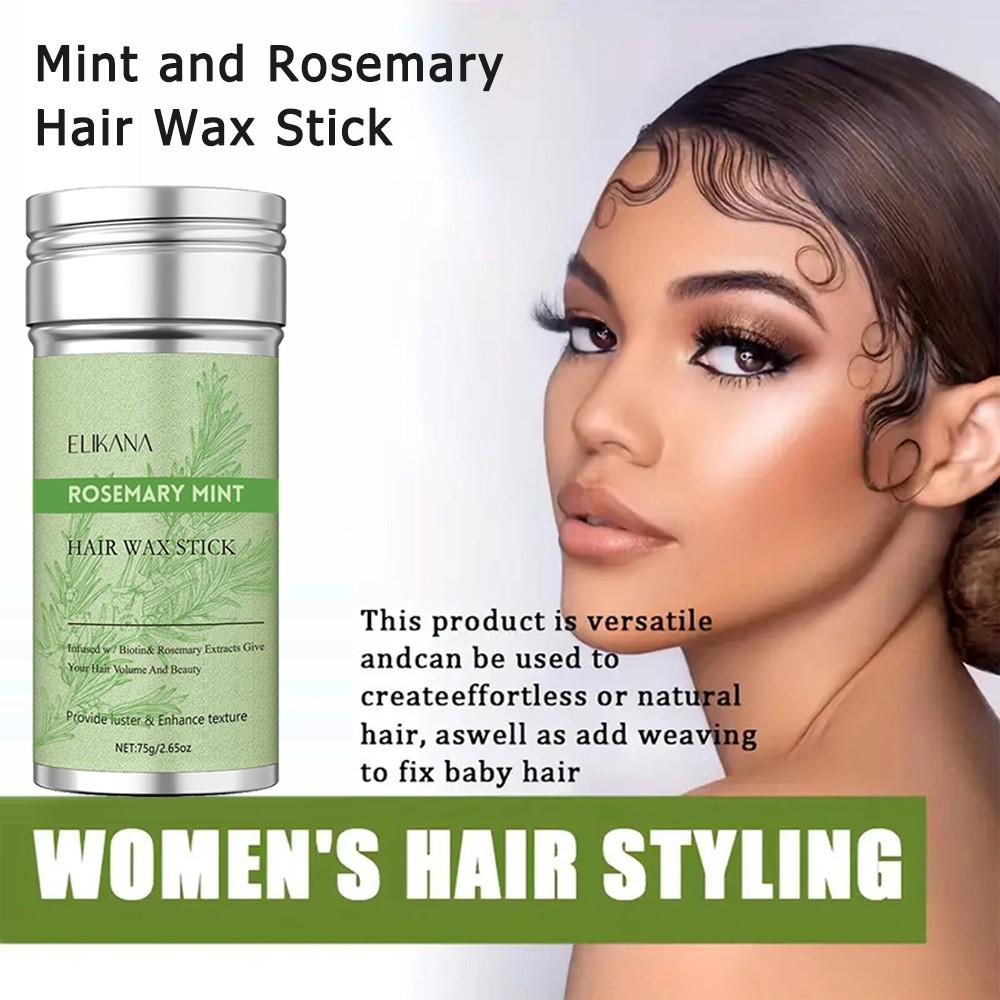 Rosemary Hair Wax Stick, for Damaged Hair and Split Ends, Smooth Hair Wax for Men and Women, Anti-Frizz and Volumizing, Hair Styling Wax, Hair Setting Agent.