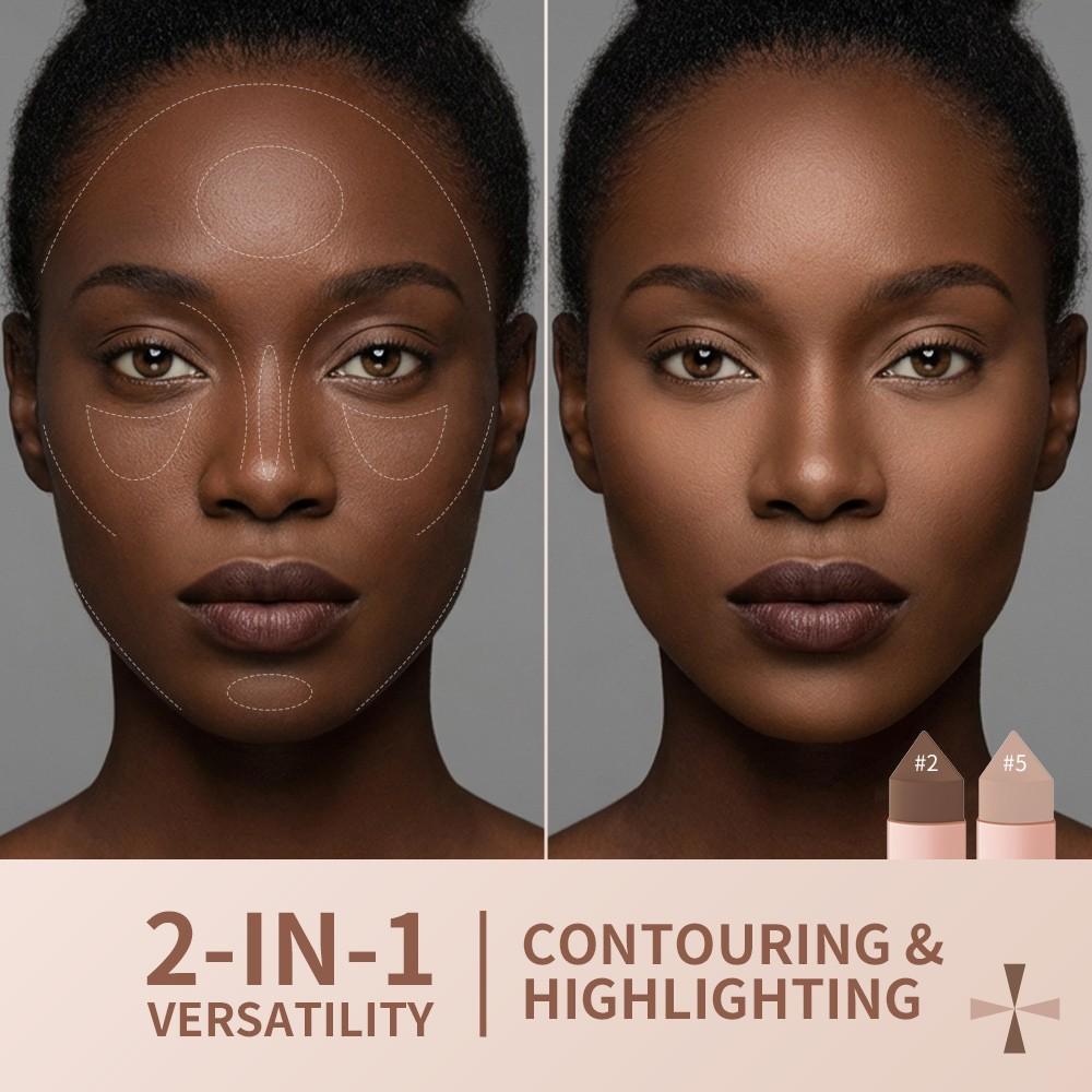 Lakerain 5 Colors Beauty Bronzer Cream Bronzer Stick Bronze Contour Stick, Long-Lasting Wear, Nourishing & Moisturizing, Waterproof & Sweatproof, Sculpted Natural Face Makeup, Summer Vibe, Suitable For Daily And Travel Use