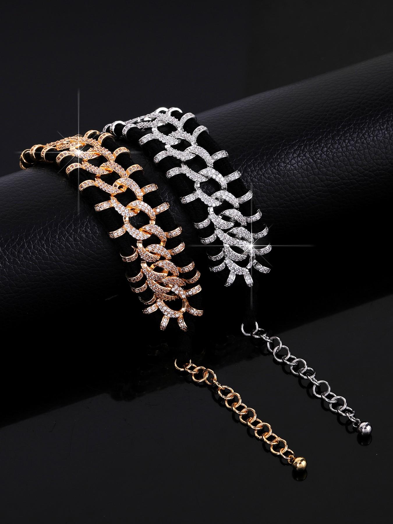 Luxury Vintage Full-Diamond Wool Braided Bracelet | Niche High-End Colorful Crystal Design | Exotic Jewelry | Perfect for Stylish Sister Matching & Street Looks