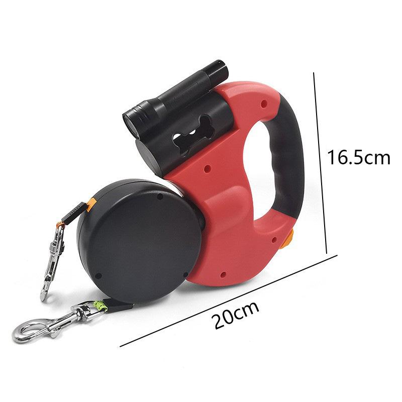 One-Two Dog Leash Automatic Retractable Multi-Function Traction Device for Small Medium Dogs, Pet Walking Set, Essential Pet Accessory, No Tangle Leash, Swivel Leash