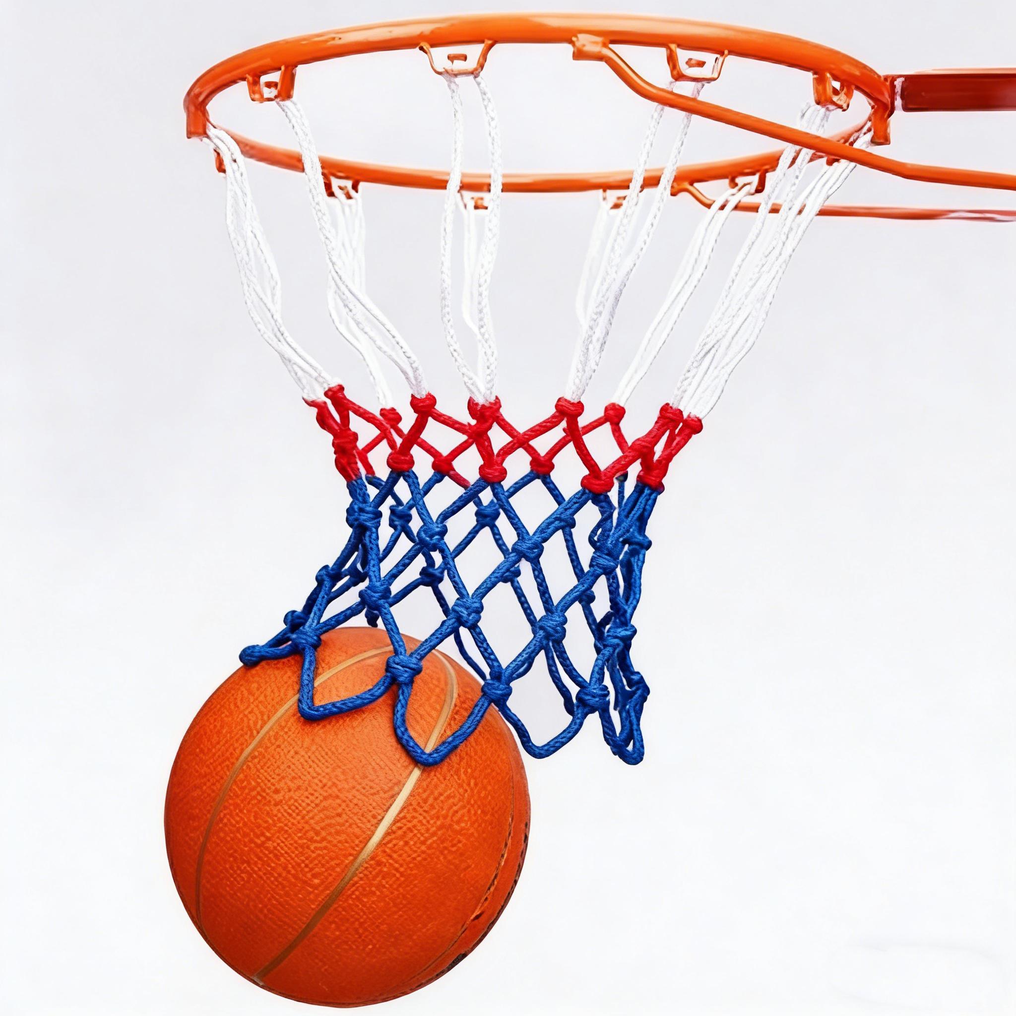 Professional Basketball Net Replacement, Durable Net, All-Weather Anti-Swing, Suitable for Standard Indoor Outdoor Hoops, 12 Rings