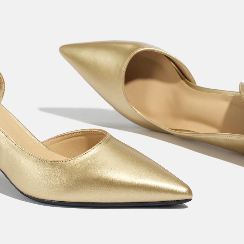 Comfortable, simple and elegant temperament women's singles shoes side empty slim heels women's high heels women's shoes