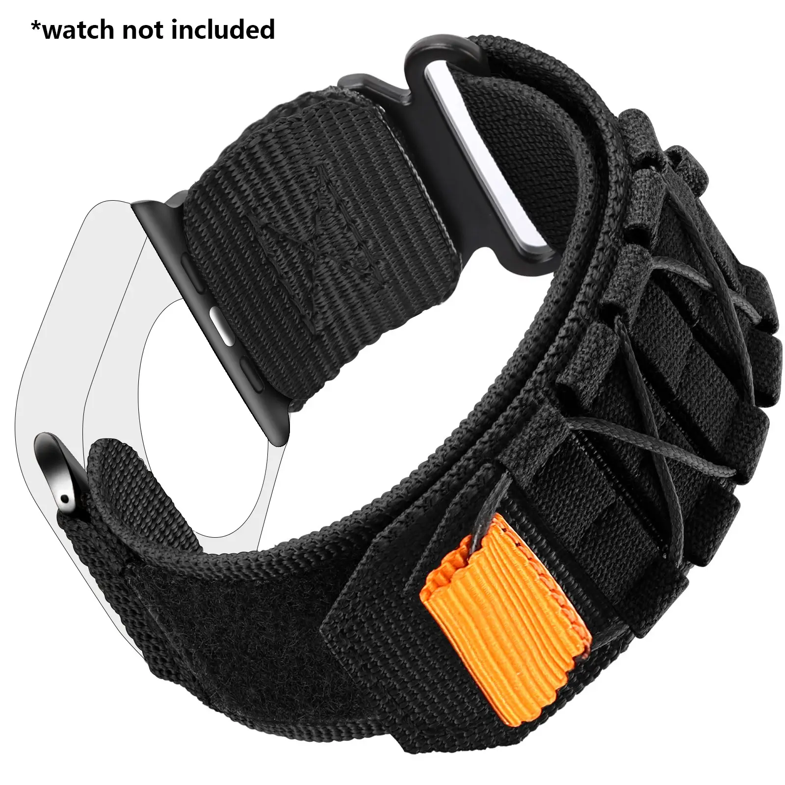 Woven nylon sports watch strap, Smart Watch Accessories, Smartwatch strap compatible with Apple Watch series (49MM, 42MM, 44MM, 45MM) with metal buckle strap, suitable for 11-4/SE/Ultra 1-2 unisex wristband replacements