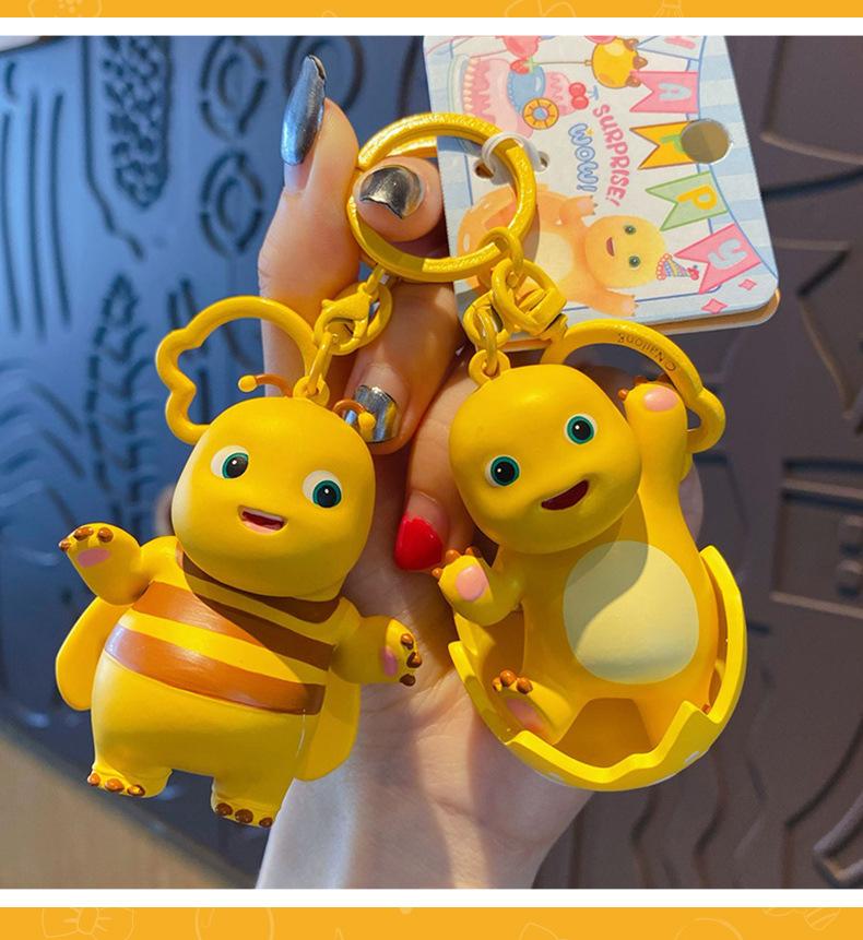 Kawaii Nailong Keychain Cartoon Anime Funny Milk Dragon Doll Keychain Backpack Pendant for Girlfriend's Birthday Gift