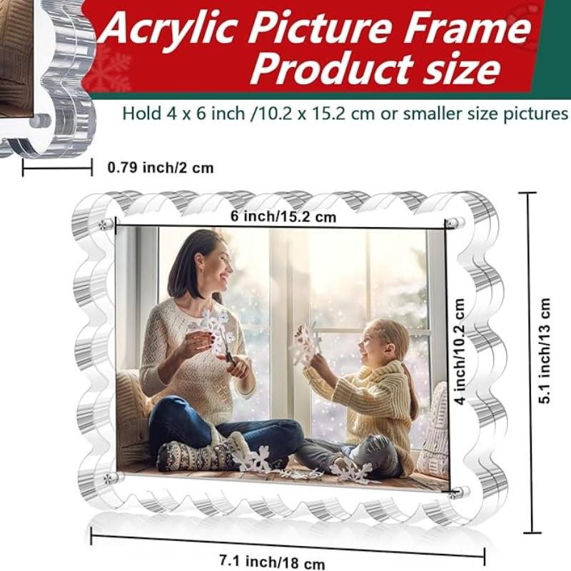 Rectangular Transparent Christmas Frame, Warm Gathering Through Clear Material, Festive Decoration, Holiday Gift Idea