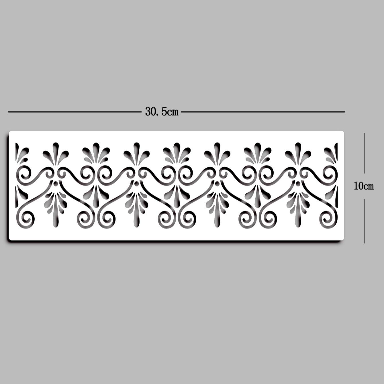 12 Piece Vintage Lace Drawing Templates Totem Cutout Molds, Retro Floral Design Stencils for Crafting, DIY Art Supplies
