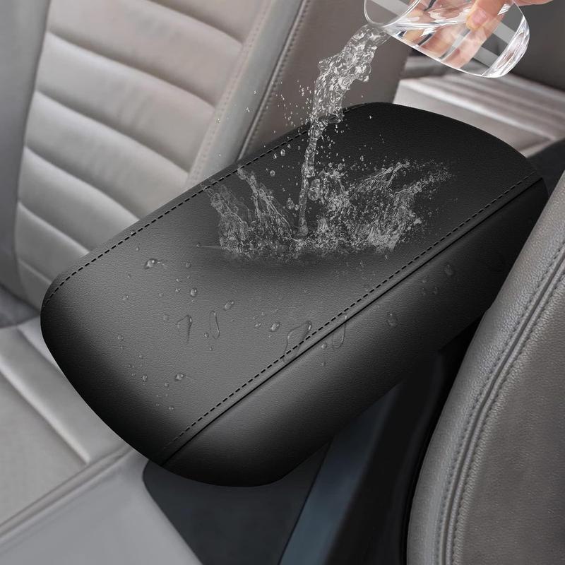 Armrest Cover for 2007-2011 Toyota Camry - Black Leather, Scratch-Resistant & Easy to Clean Car Accessories Car Seat Cushion