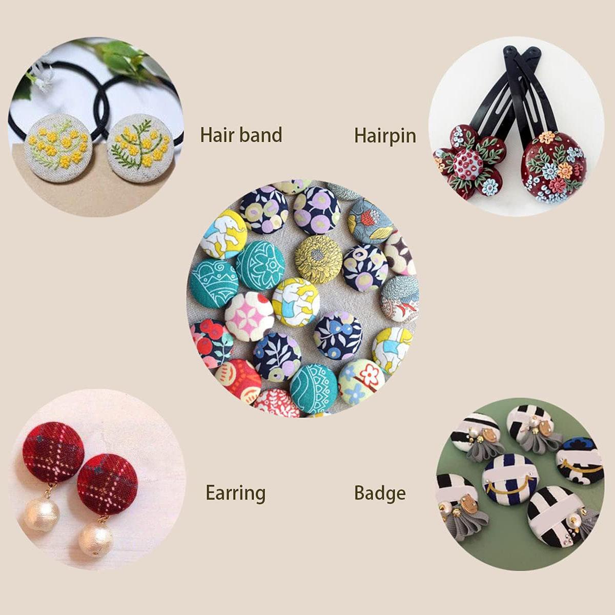 Button Sewing Kit Set with Tools, DIY Cloth Button Making, Handmade Craft Tool with Base, Includes Essential Sewing Accessories