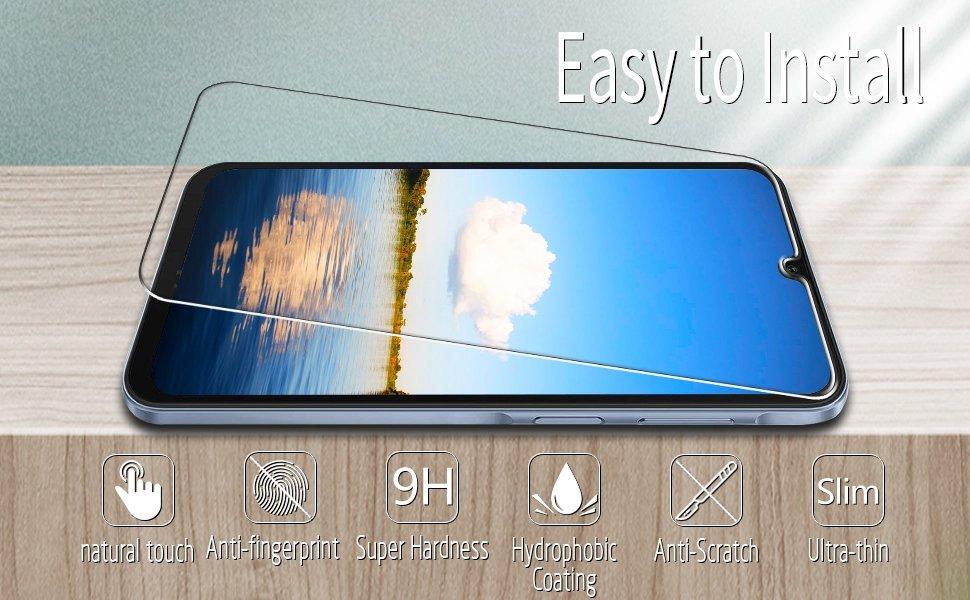 (2 Pack) Designed for Samsung Galaxy A15 5G and Galaxy A15 6.5-inch Tempered Glass Screen Protector, Anti Scratch, Bubble Free