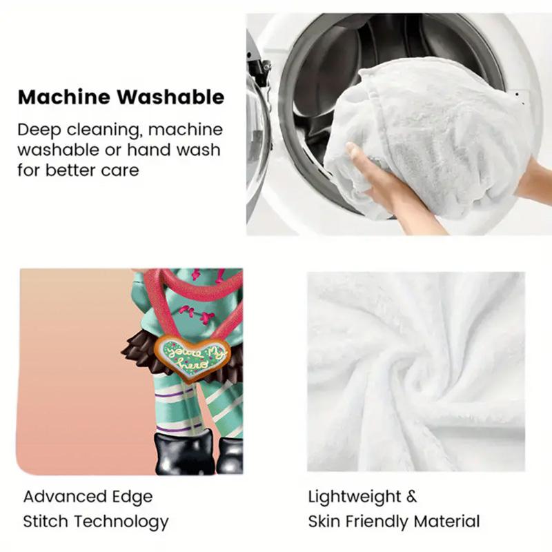 Sweet Vanellope Theme Patterns Soft and comfortable home blankets, small throw blankets, nap blankets, Soft warm blanket, perfect Christmas gifts for friends and besties. Super soft heat-pressed blankets. Y251212356