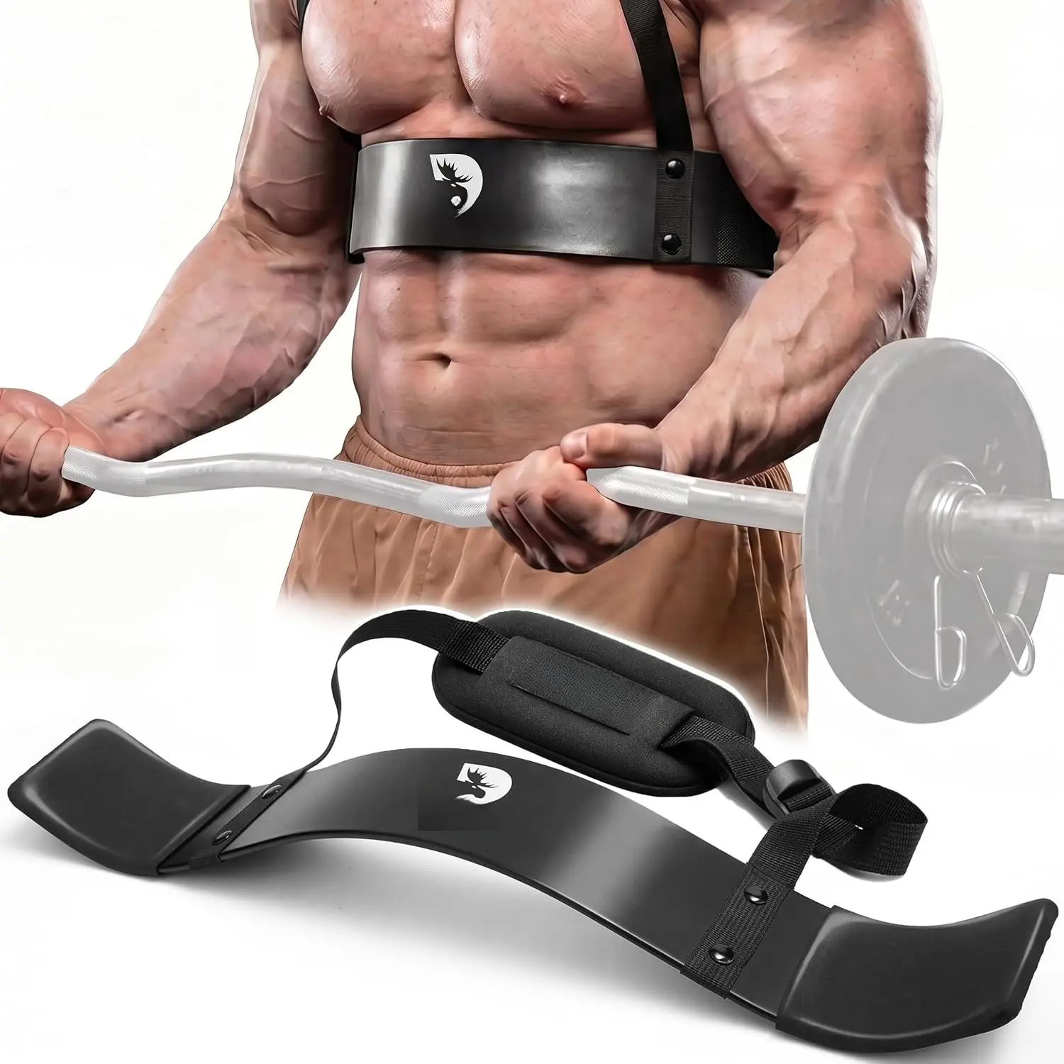 Arm Blaster for Biceps and Triceps - Heavy Duty , Soft  Padding & Adjustable Straps - Bicep  Support for Isolation & Strength  - Biceps Workout Equipment for Men