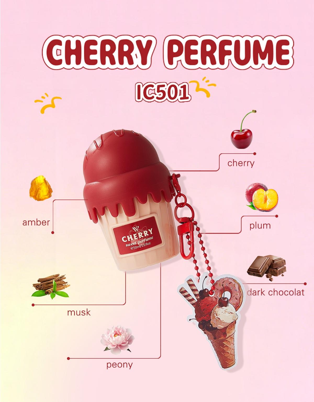 Women's perfume, the new and adorable ice cream perfume, comes with a beautiful keychain pendant for easy carrying. There are four styles for you to choose from. It has a long-lasting fragrance, uses high-quality ingredients, and offers four delicious fla