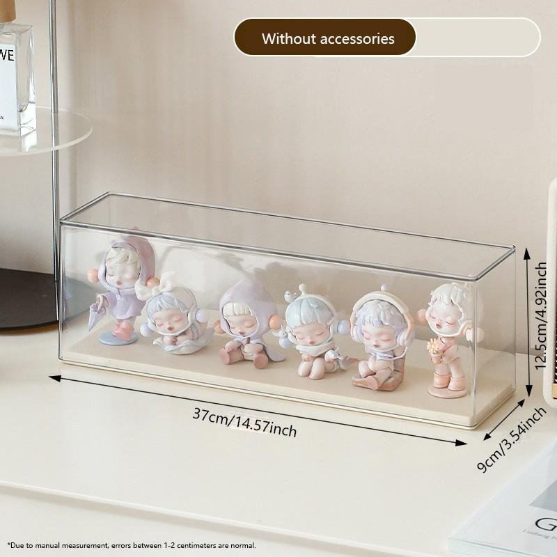 Acrylic Transparent Display Case, Solid Color Blind Box Storage Stand, Dustproof & Stackable Design, Ideal for Toys & Collectibles