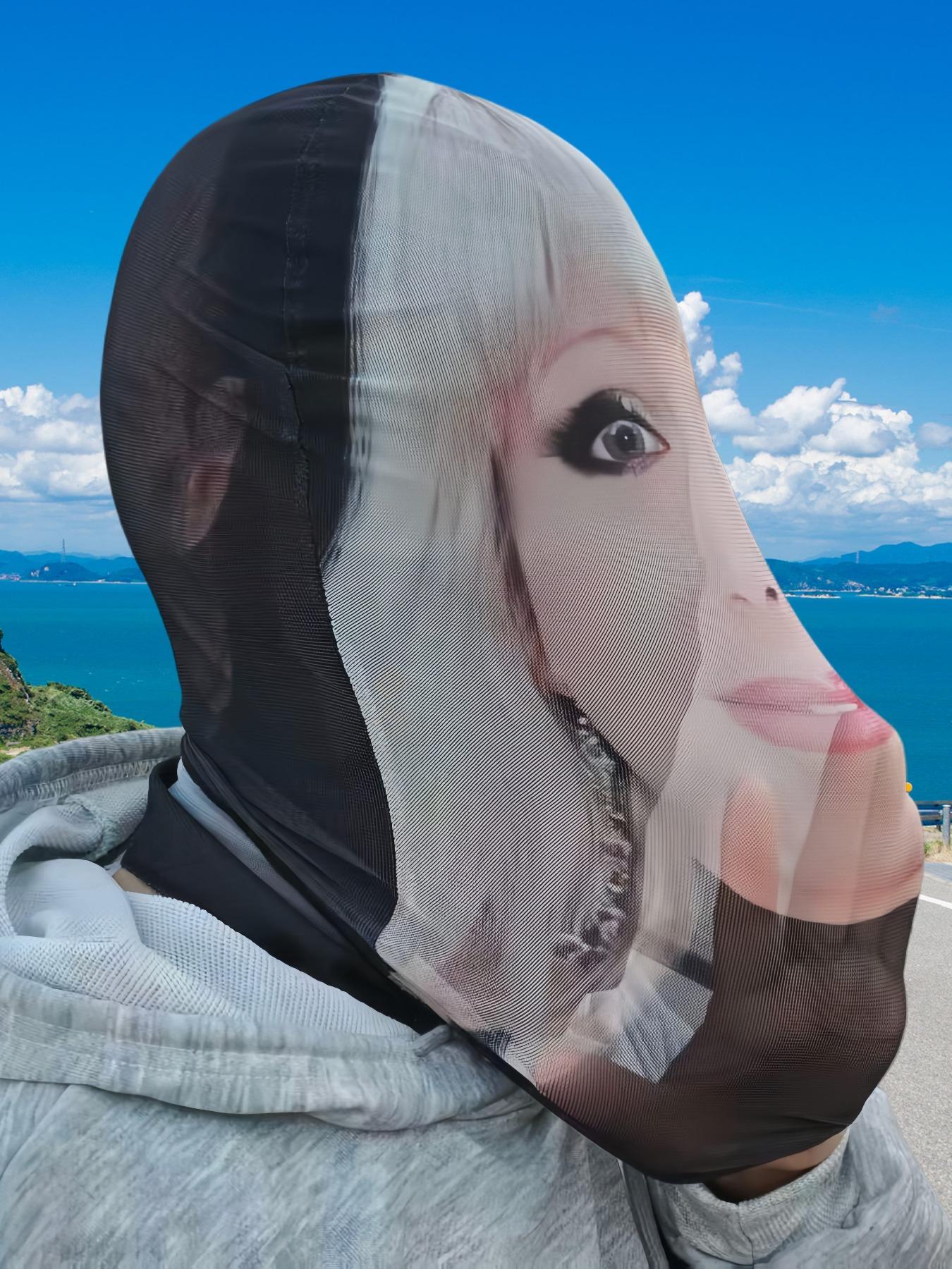 Funny Party Cosplay Masks, 3D Digital Print, Clear Image, Holiday Fun, Realistic Full Face Halloween Carnival Costume Accessories