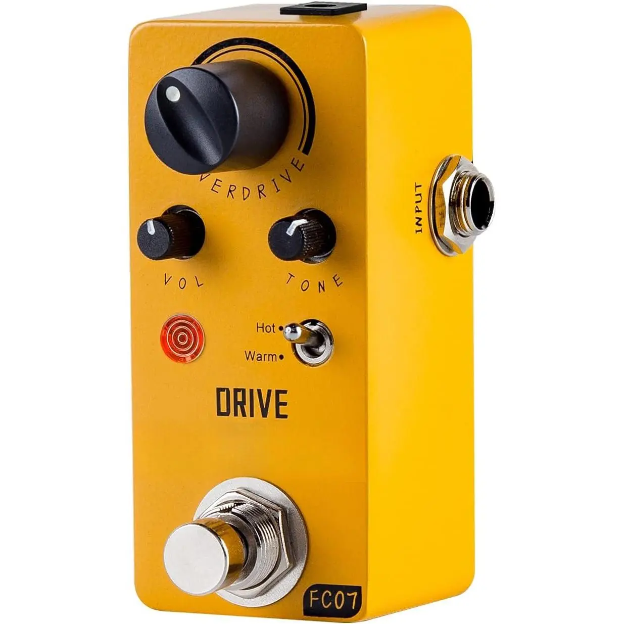 FC07 Overdrive Pedal -  Overdrive Effect, Warm/Hot Modes, Mini Analog Guitar Pedal, True Bypass