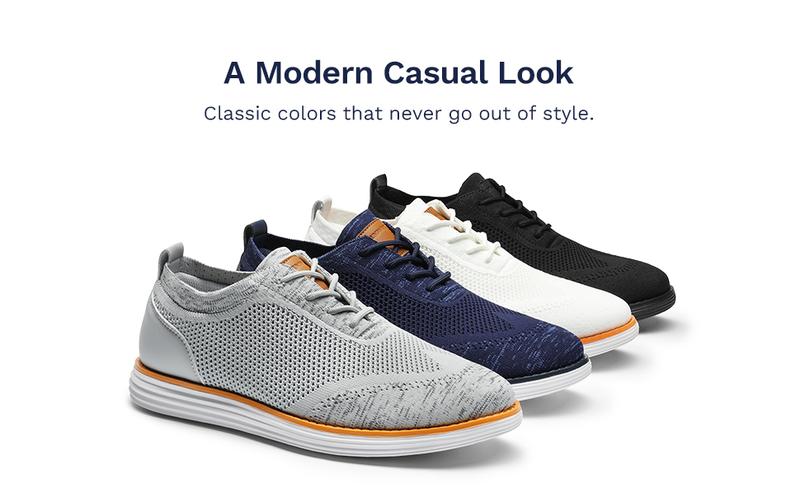 Bruno Marc [MaxFlex Suite Craft+] Men's Smart Casual Knit Oxford Shoes Footwear