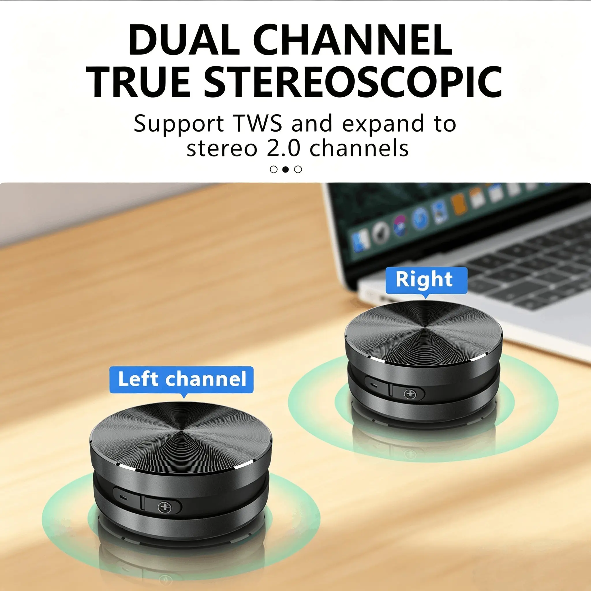 Mini Portable Wireless Bluetooth-compatible Speaker, Ipx5 Waterproof, Stereo Sound, USB PD Charging, Compatible with Phones and Computers