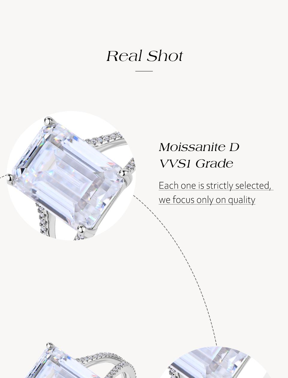 10CT D VVS1 Color Shining Synthetic Moissanite Ring for Women Engagement Wedding Party  Gift  Fine Jewelry R177