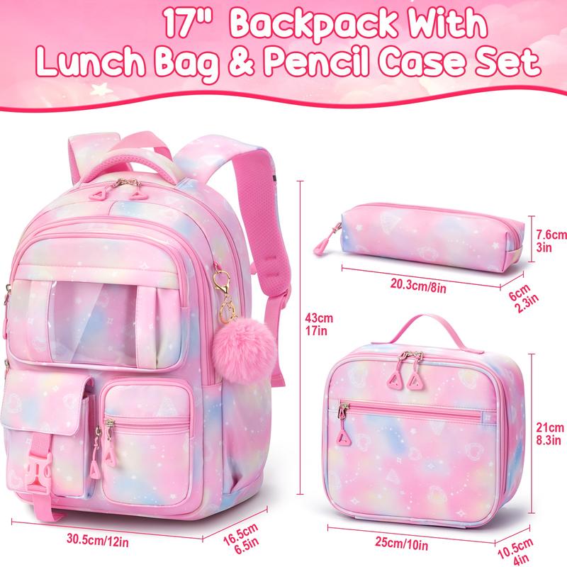 Product Introduction of Fimibuke Waterproof Clear Backpack 3PCS Set with Lunch Box & Pencil Case – Lightweight School Backpack Stadium Approved for Elementary, Middle & High School Students TikTokShopBacktoSchool 21