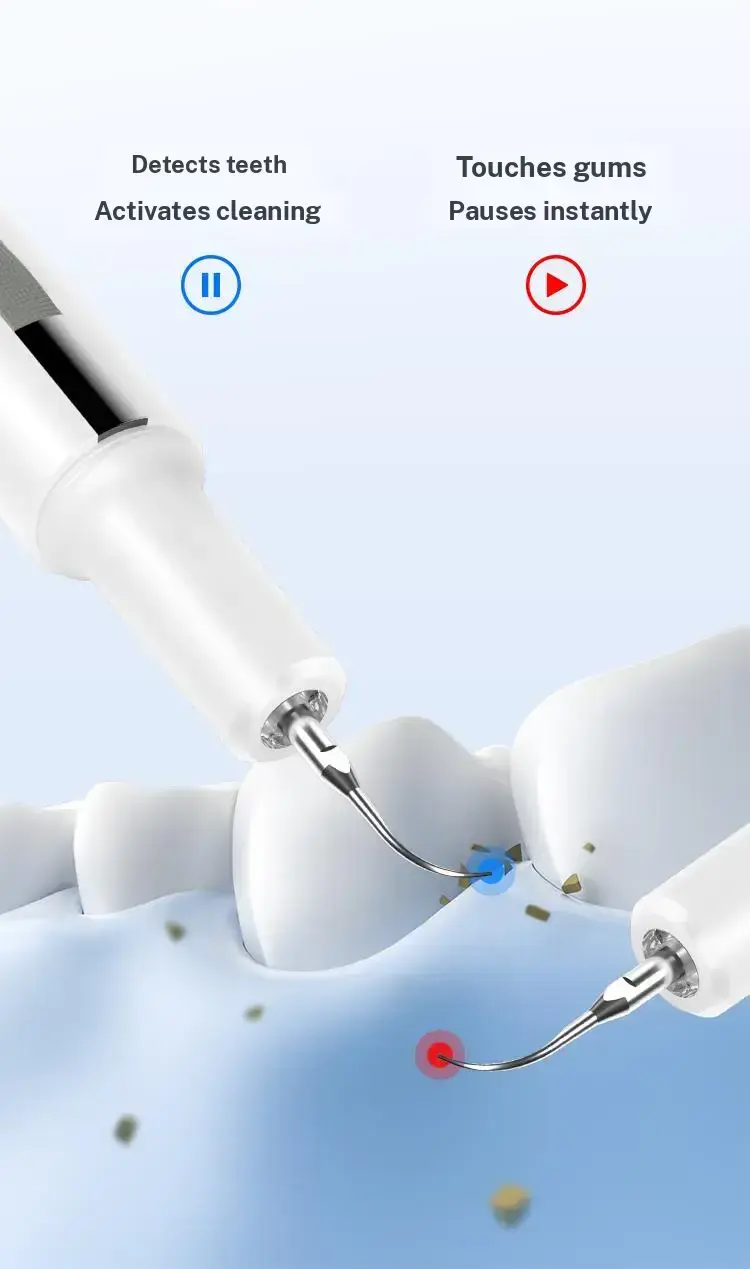 CURVY MOON Plaque/Tartar Remover for Teeth,Rechargeable Dental Calculus 5 Mode and 4 Heads USB C UV Light Smart Power Off| Ipx6 Waterproof Remover 90 Day Battery & 3 Hour Charge Teeth Cleaning Kit with LED Light & Adjustable For Home Travel Electric Fast